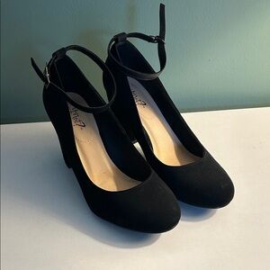 Classic Black Ankle-Strap Pumps - Women